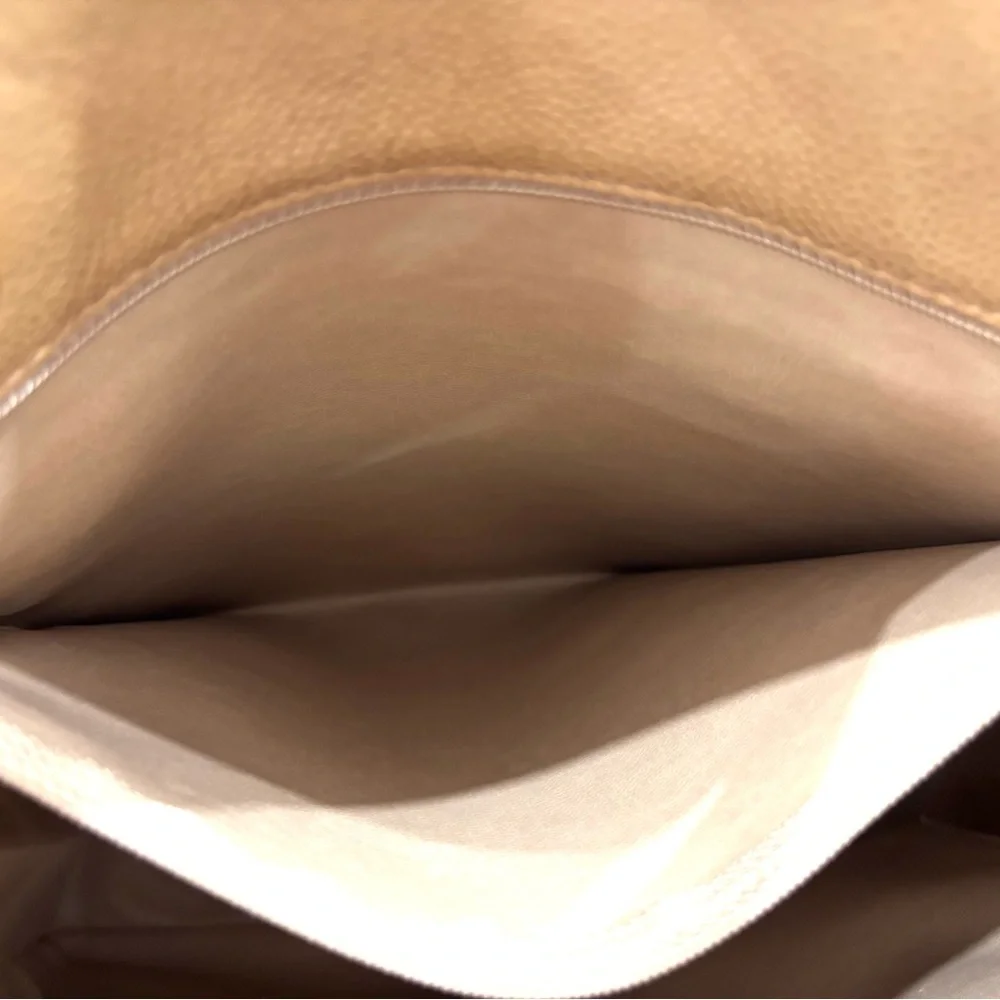 Authentic CHANEL brown caviar leather coco mark tote